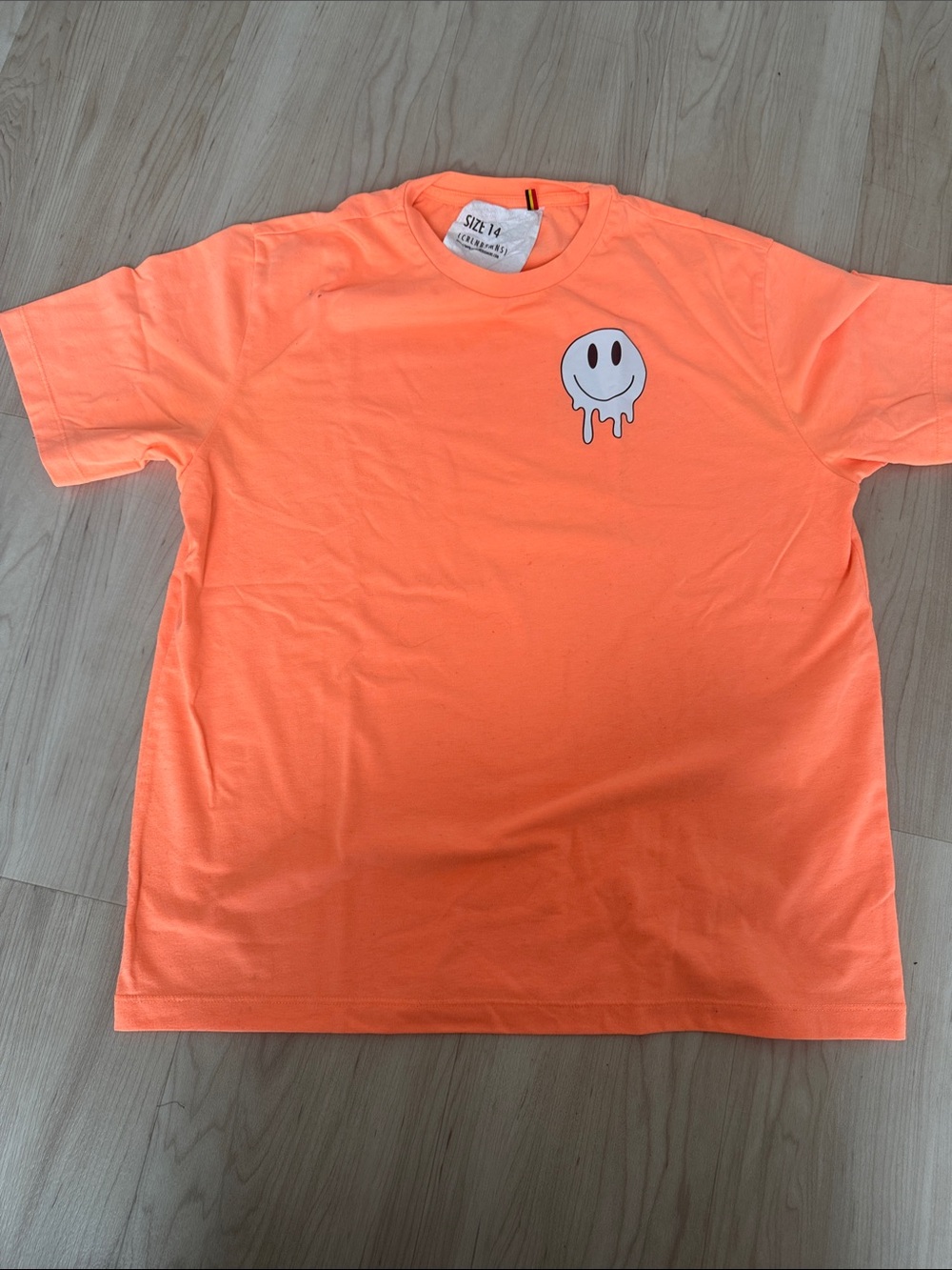 Caroline Bosmans Neon Orange V-Neck Tee